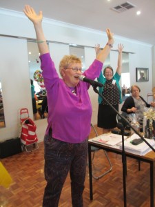 Lynette Mitchell Leading Laughter Yoga