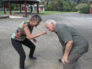 John Mitchell & Vicki at Ferntree Gully Laughter Club