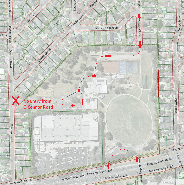 Access map for Carrington Park Leisure Centre